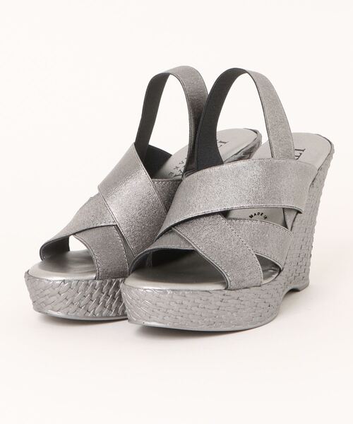「INTER-CHAUSSURES」 ヒールサンダル 38 シルバー レディース_画像4