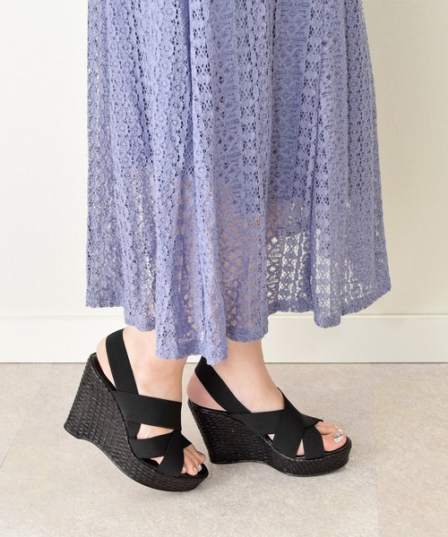 「INTER-CHAUSSURES」 ヒールサンダル 38 シルバー レディース_画像6