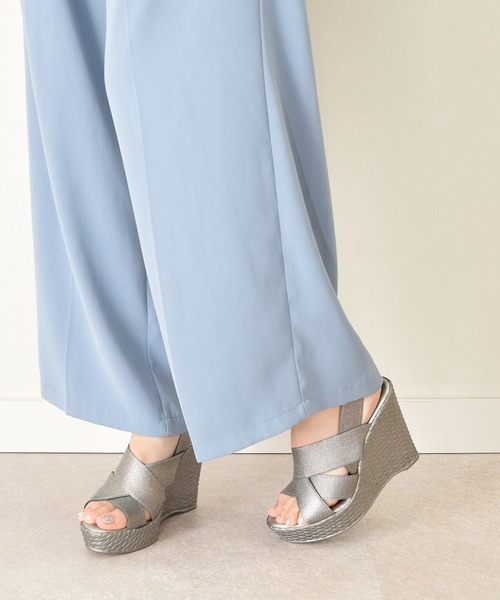 「INTER-CHAUSSURES」 ヒールサンダル 38 シルバー レディース_画像9