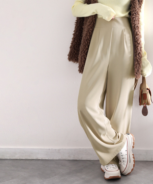 「RIRIYANO」 スラックス SMALL ベージュ レディース_画像7