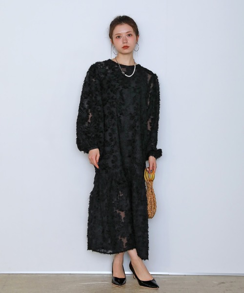 「uora」 半袖ワンピース FREE ベージュ レディース_画像2