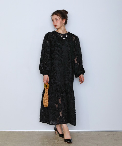 「uora」 半袖ワンピース FREE ベージュ レディース_画像5