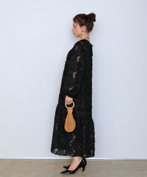 「uora」 半袖ワンピース FREE ベージュ レディース_画像7