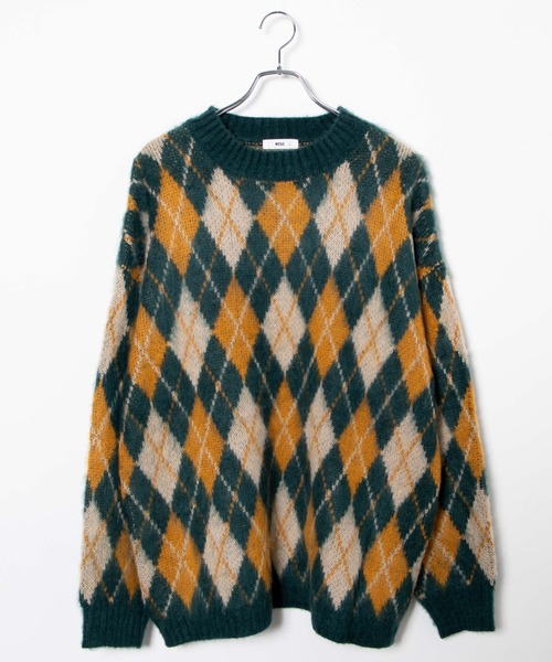 「WEGO」 長袖ニット LARGE グリーン メンズ_画像2