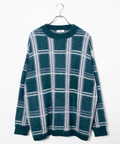 「WEGO」 長袖ニット LARGE グリーン メンズ_画像8