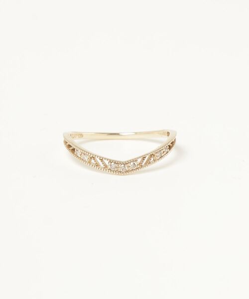 agete k10ゴールドリング 15号 agete classic k10 透かし リング アガット 15号｜Yahoo!フリマ（旧