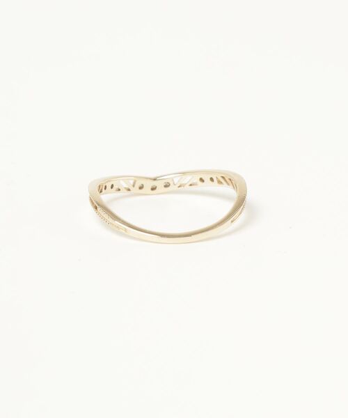 agete k10ゴールドリング 15号 agete K10 イエローゴールド リング 希少！agete 15号リング k10