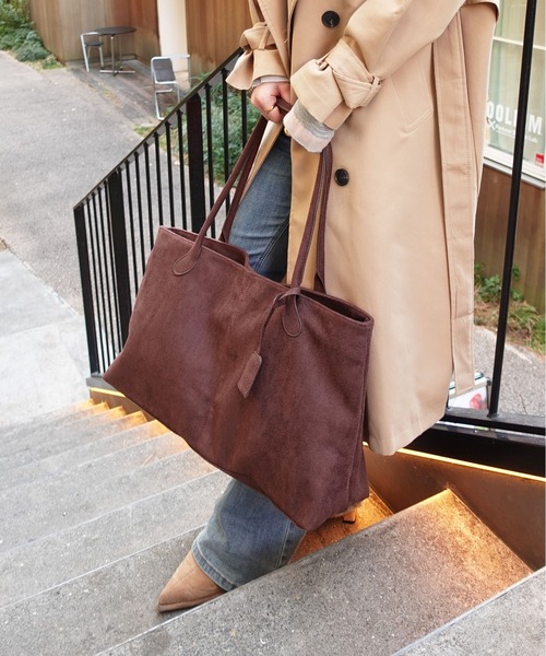 unnu（ユヌ） トートバッグ スウェードタッチ ビッグトート レディース