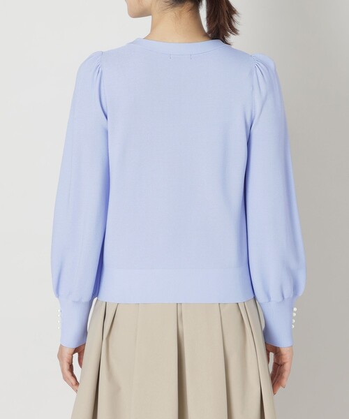 新品未使用タグ付き【TO BE CHIC】長袖フリルカーディガン　水色　40 新品未使用タグ付き【TO BE CHIC】長袖フリルカーディガン 水色 40