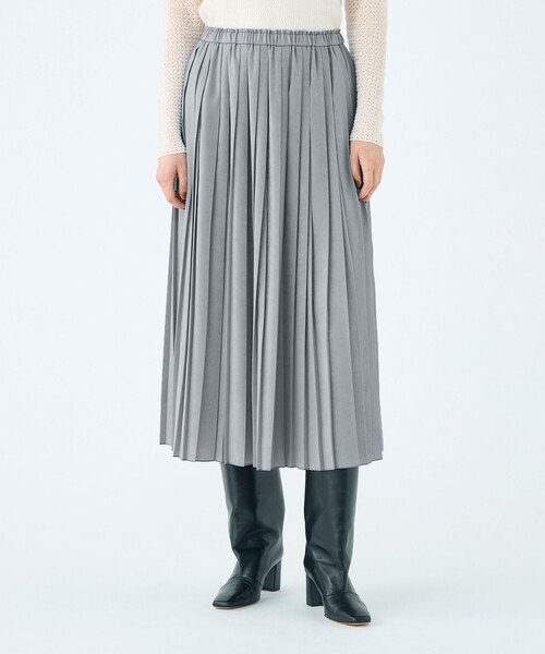 Ballsey スエードサテン プリーツスカート Ballsey（ボールジィ） スカート スエードサテン プリーツスカート