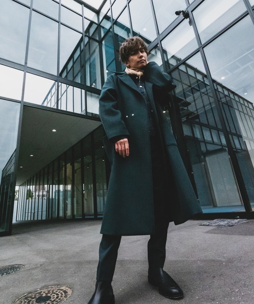 Lui's ロングコート コート アウター ルイス ブラック 黒 ビーバーメルトンボリュームロングコート | Lui's(ルイス)メンズ | PAL