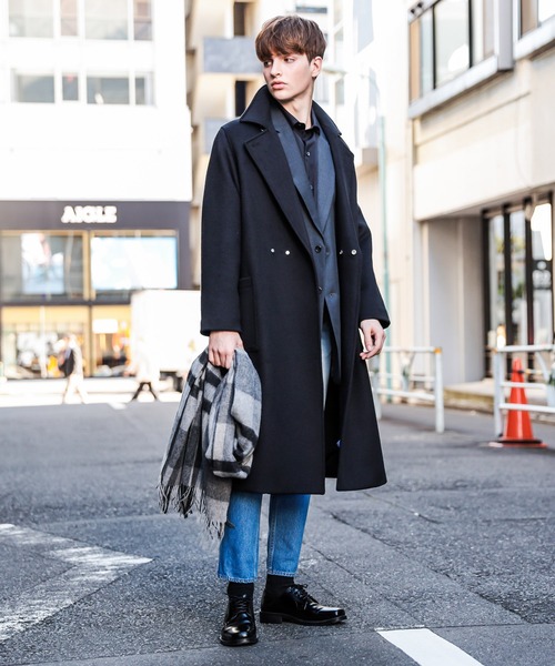 「Lui's」 チェスターコート SMALL ブラック メンズ_画像4