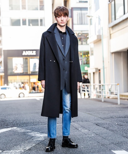 「Lui's」 チェスターコート SMALL ブラック メンズ_画像5