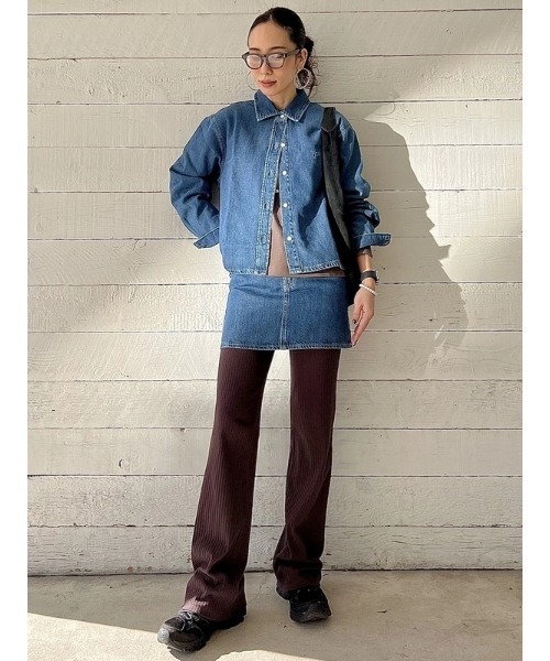 GAP（ギャップ） パンツ モダン ワイドリブ フレアパンツ レディース