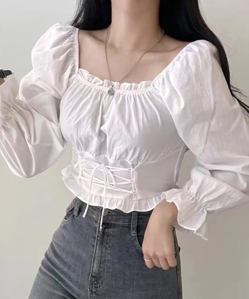 「Riff」 長袖ブラウス FREE ブラック レディース_画像2