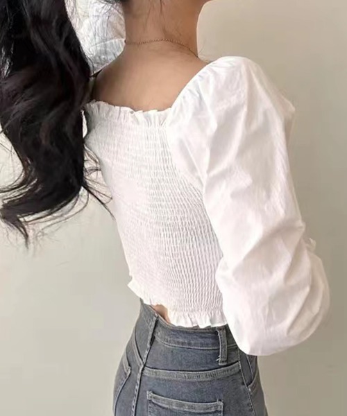 「Riff」 長袖ブラウス FREE ブラック レディース_画像4