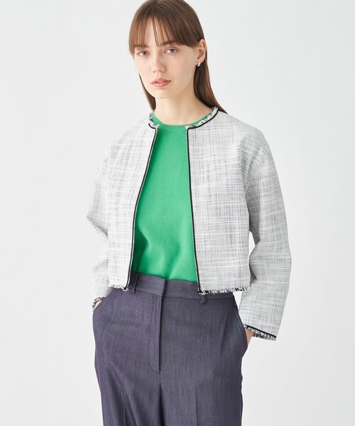 Ballsey（ボールジィ） ノーカラージャケット 36 ネイビー レディース