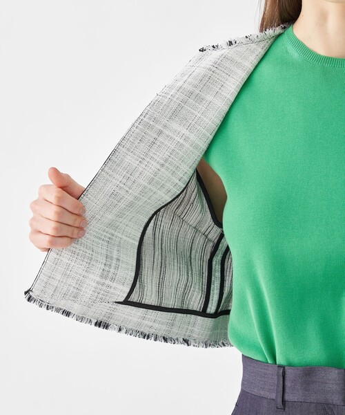 Ballsey（ボールジィ） ノーカラージャケット 36 ネイビー レディース