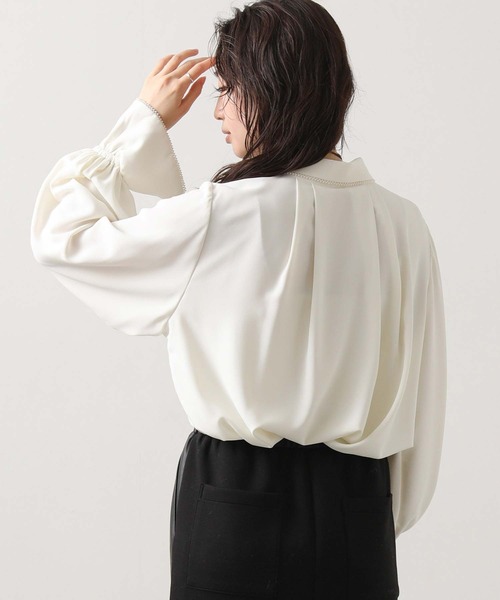 anana（アナナ） ブラウス シャツ パール衿ジョーゼットブラウス