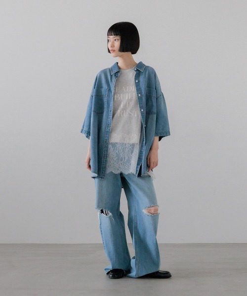 LOWRYS FARM（ローリーズファーム） ワイドパンツ ジーンズ デニム