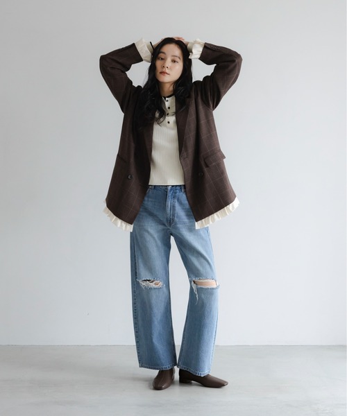 LOWRYS FARM（ローリーズファーム） ワイドパンツ ジーンズ デニム