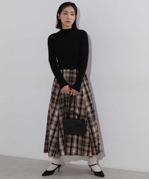 「NATURAL BEAUTY BASIC」 ドッキングワンピース SMALL ブルー系その他6 レディース_画像4