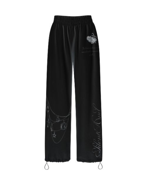 Silentand スウェットパンツ ジャージ Angel Spray Sweat Pants