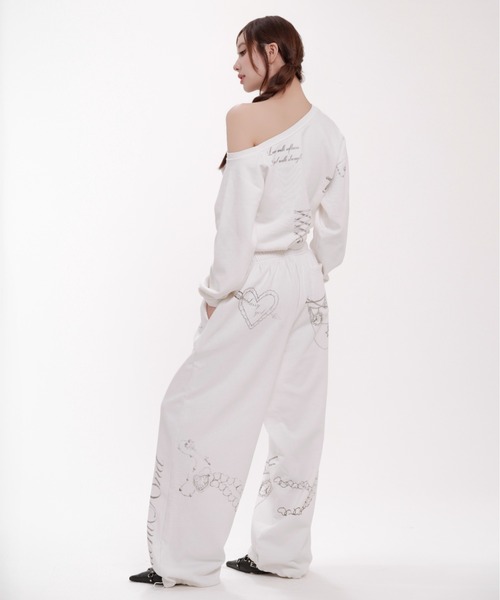 Silentand スウェットパンツ ジャージ Angel Spray Sweat Pants