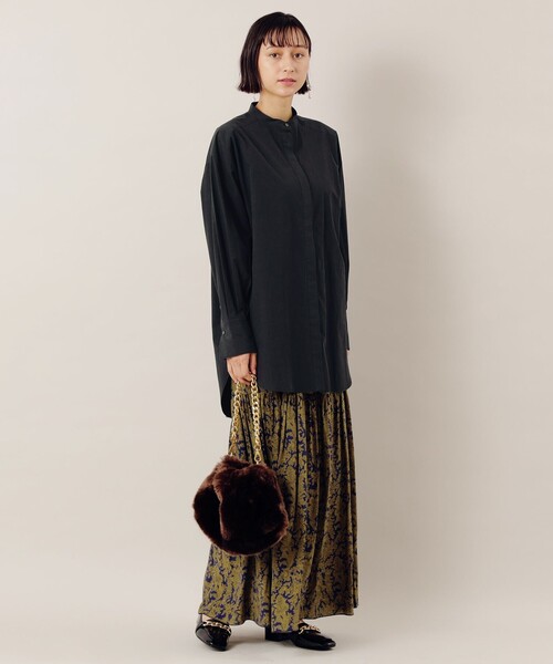 「EPOCA THE SHOP」 長袖ブラウス 38 ブラック レディース_画像2