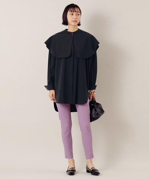 「EPOCA THE SHOP」 長袖ブラウス 38 ブラック レディース_画像5