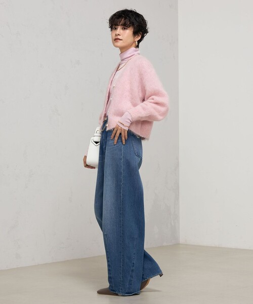 「NOLLEY'S」 ニットカーディガン 38 ライトグレー レディース_画像4