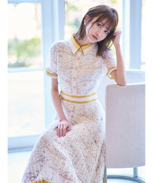 「emiriawiz」 半袖ワンピース MEDIUM パープル レディース_画像3