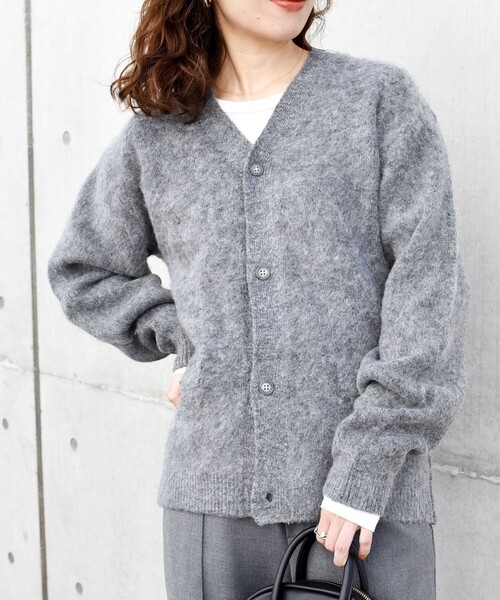SHIPS any 「SHIPS any」 ニットカーディガン MEDIUM チャコールグレー