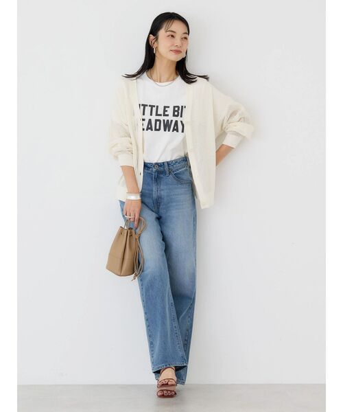 「AMERICAN HOLIC」 ニットカーディガン L オフホワイト レディース_画像7