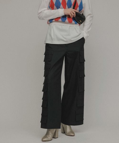 「M TO R」 パンツ 40 ベージュ レディース_画像6