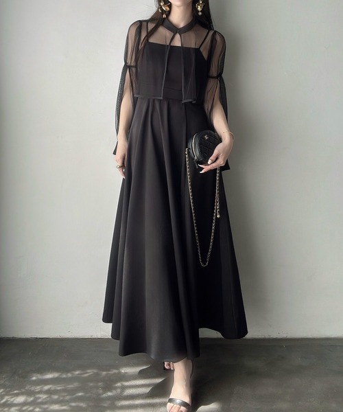 「Meiru」 コンビワンピース MEDIUM ダークグレー レディース_画像7