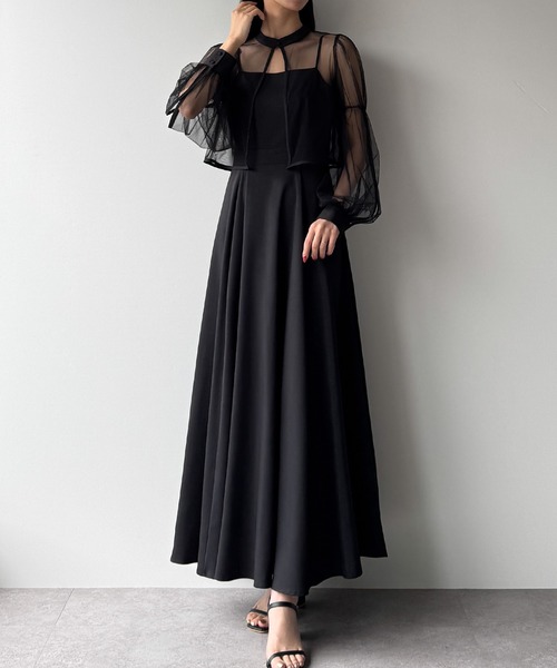 「Meiru」 コンビワンピース MEDIUM ダークグレー レディース_画像8