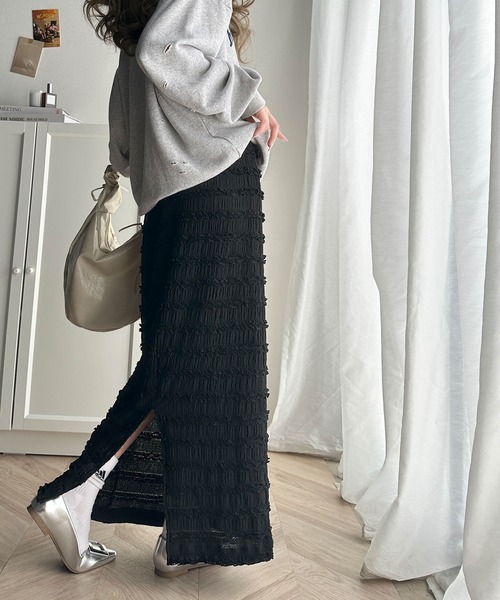 「classicalelf」 ロングスカート X-LARGE ブラック レディース_画像3