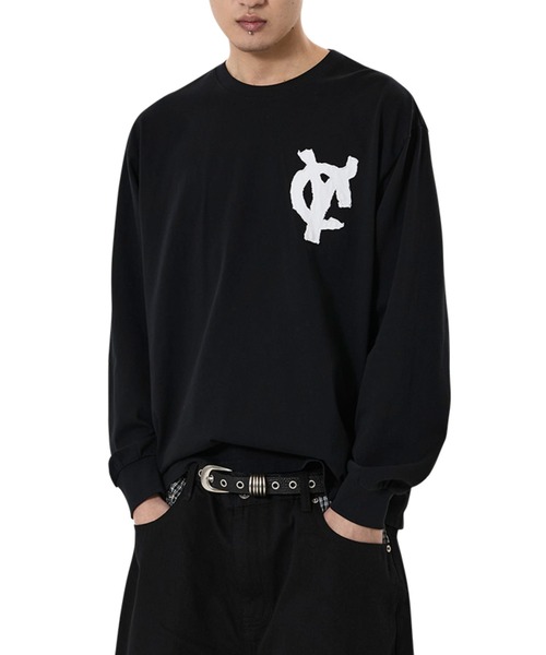 OY メンズTシャツ OY（オーワイ） tシャツ 「OY/オーワイ」LOGO PATCH L/S TEE