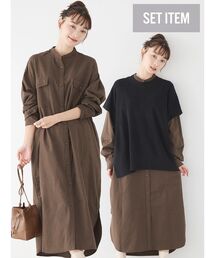 「AMERICAN HOLIC」 長袖ワンピース L ブラック レディースの画像2