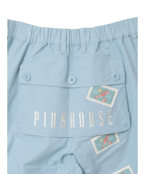 PINK HOUSE（ピンクハウス） カーゴパンツ 苺ブーケ刺繍カーゴパンツ