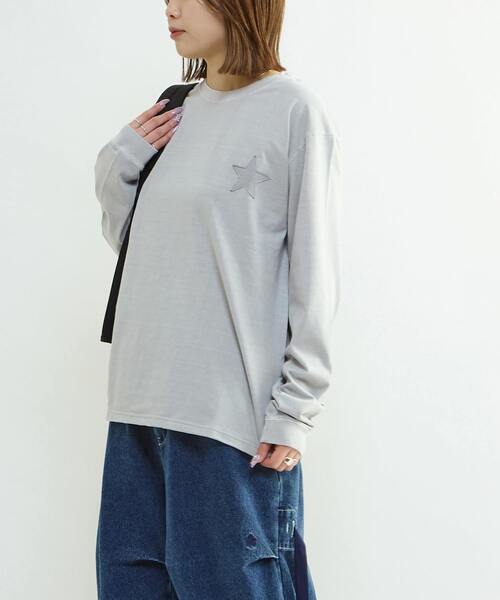 CONVERSE TOKYO tシャツ STAR PATCH LETTERING LONGSLEEVE TEE