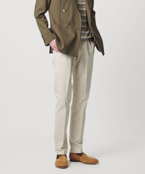 チノパン 「別注」「BRIGLIA 1949」ツイル ノープリーツ パンツ メンズ