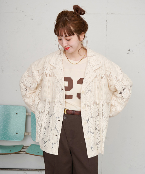 B.C STOCK レースジャケット【ZOZO限定】 B.C STOCK（ベーセーストック） ブラウス シャツ 「ZOZO限定」手洗い可