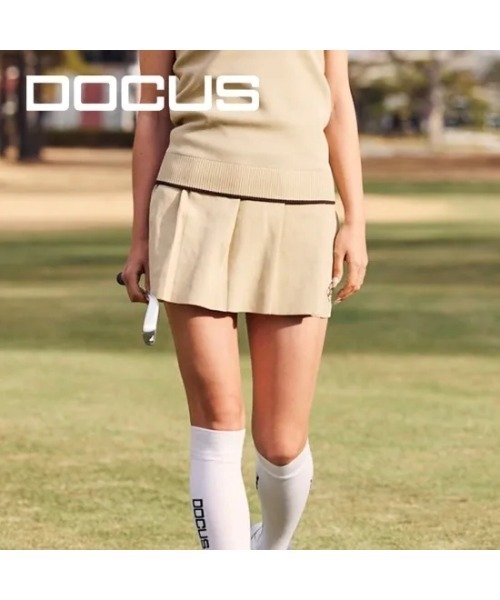 ゴルフ DOCUS (ドゥーカス)　ニットプリーツフレアスカート レディース ゴルフウェア ｜ スポーツ・カジュアル兼用 レディース