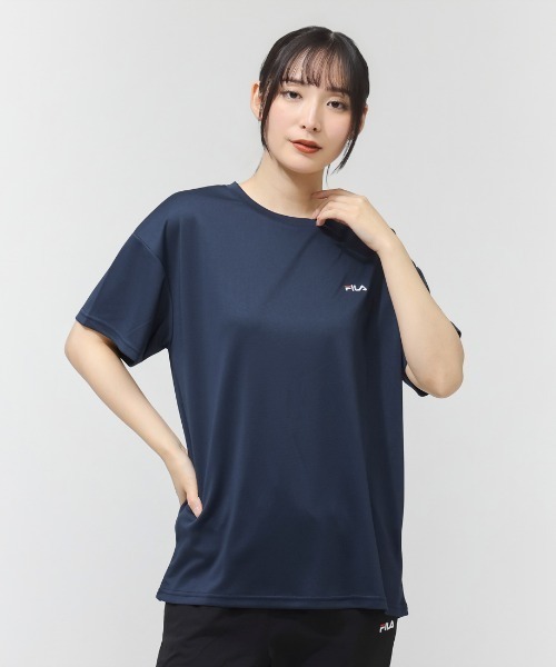 ¥10780 FILA レディース 半袖Tシャツ ネイビー XLサイズ 新品 FILA（フィラ） tシャツ 半袖 ショートスリーブティーシャツ