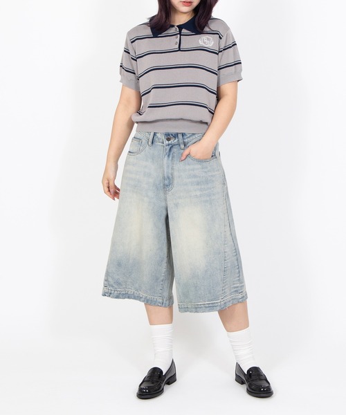 【匿名配送】GANNI デニム ハーフパンツ 28インチ PUNYUS（プニュズ） ハーフパンツ ジーンズ デニム デニムパンツ