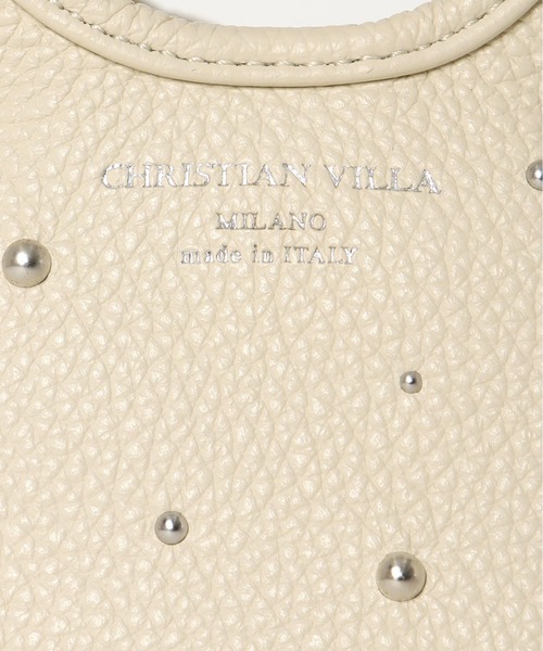 大幅値下げ！christian villa スタッズ バッグ ホワイト CHRISTIAN VILLA/クリスチャンヴィラ スタッズ ワンショルダーバッグ