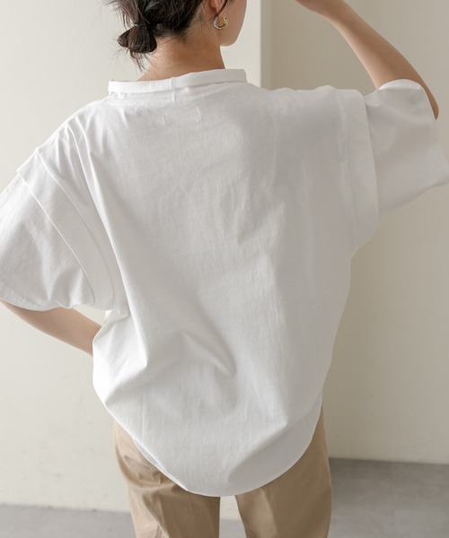 「ear PAPILLONNER」 半袖カットソー FREE ホワイト レディース_画像5