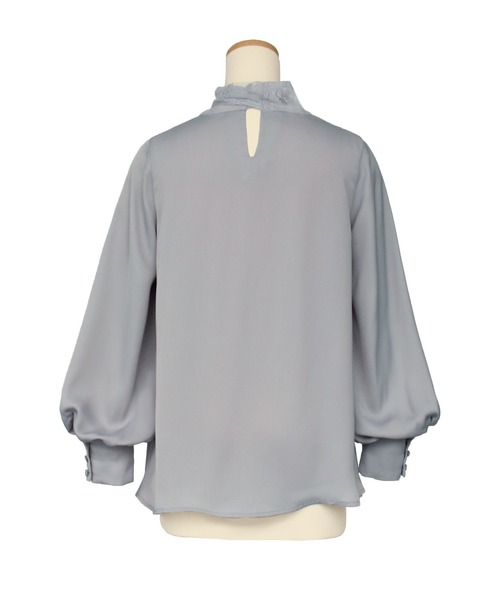 「RUIRUE BOUTIQUE」 長袖ブラウス 3L ブラック レディース_画像2